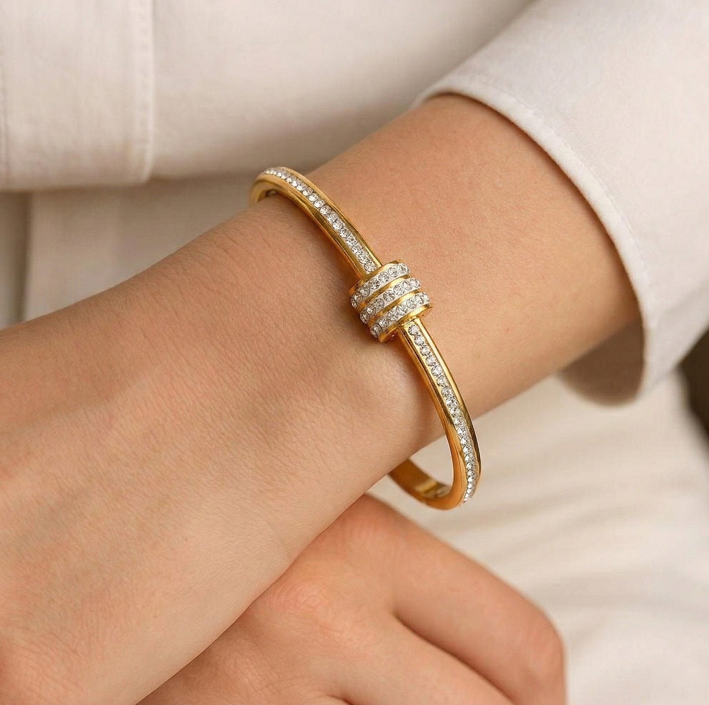 Cross Border Style Zircon Bangle Bracelet
