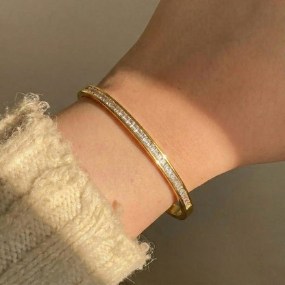 Zircon studded Bangle bracelet