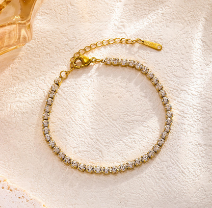 Shiny Full Diamond CZ Tennis Bracelet