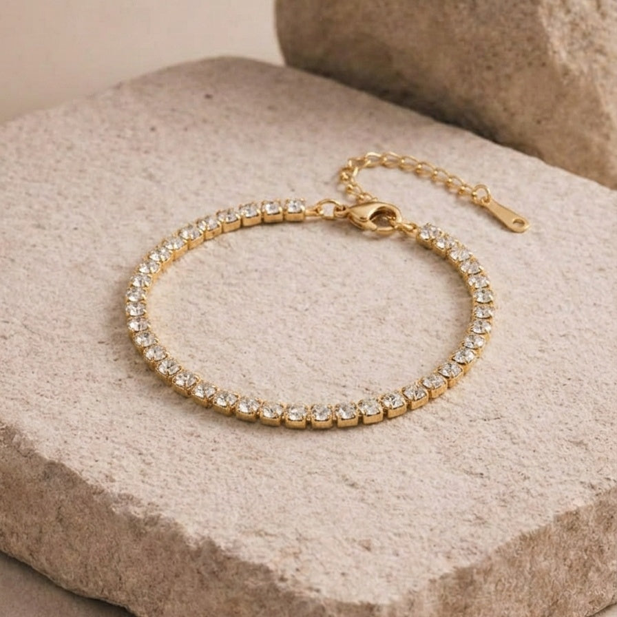 Shiny Full Diamond CZ Tennis Bracelet