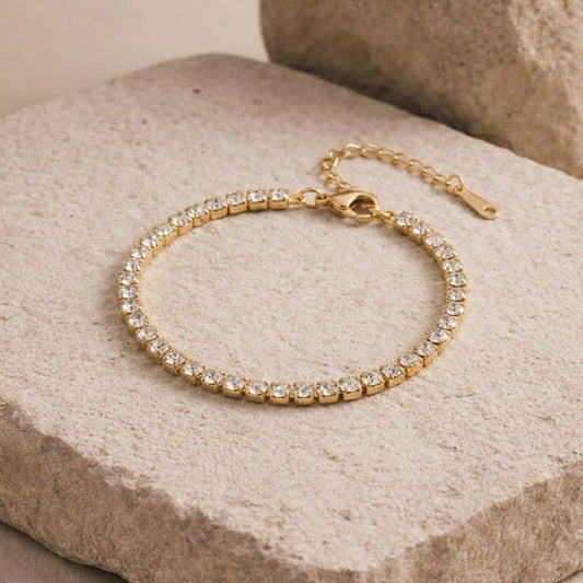 Shiny Full Diamond CZ Tennis Bracelet
